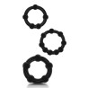 Beast Rings Lot de 3 mini cockrings souples Beaded Set Noirs